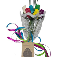 Vibrant Assorted Colors Wooden Rose Flower Bouquet - The Original Wooden Rose