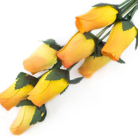 Wholesale Closed Bud Wooden Roses HALF CASE 50 Bunches, Mix and Match Colors, Price is per Bunch - The Original Wooden Rose