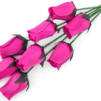 Wholesale Closed Bud Wooden Roses HALF CASE 50 Bunches, Mix and Match Colors, Price is per Bunch - The Original Wooden Rose