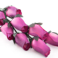Wholesale Closed Bud Wooden Roses HALF CASE 50 Bunches, Mix and Match Colors, Price is per Bunch - The Original Wooden Rose