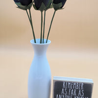 Black Half Open Roses 6-Pack - The Original Wooden Rose