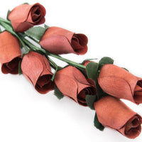 Wholesale Closed Bud Wooden Roses HALF CASE 50 Bunches, Mix and Match Colors, Price is per Bunch - The Original Wooden Rose