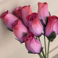 Lavender/Red Closed Bud Roses 8-Pack - The Original Wooden Rose