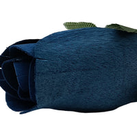 Navy Blue Closed Bud Roses 8-Pack - The Original Wooden Rose