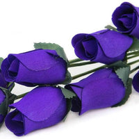 Wholesale Closed Bud Wooden Roses HALF CASE 50 Bunches, Mix and Match Colors, Price is per Bunch - The Original Wooden Rose
