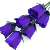 Wholesale Half Open Bud Wooden Roses FULL CASE 100 Bunches, Mix and Match Colors, Price is per Bunch - The Original Wooden Rose
