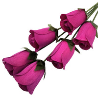 Wholesale Half Open Bud Wooden Roses FULL CASE 100 Bunches, Mix and Match Colors, Price is per Bunch - The Original Wooden Rose