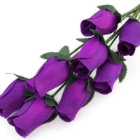 Wholesale Closed Bud Wooden Roses HALF CASE 50 Bunches, Mix and Match Colors, Price is per Bunch - The Original Wooden Rose