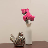 Pink/Hot Pink Half Open Roses 6-Pack - The Original Wooden Rose