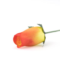 Yellow/Red Closed Bud Roses 8-Pack - The Original Wooden Rose