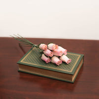 White/Lavender Closed Bud Roses 8-Pack - The Original Wooden Rose