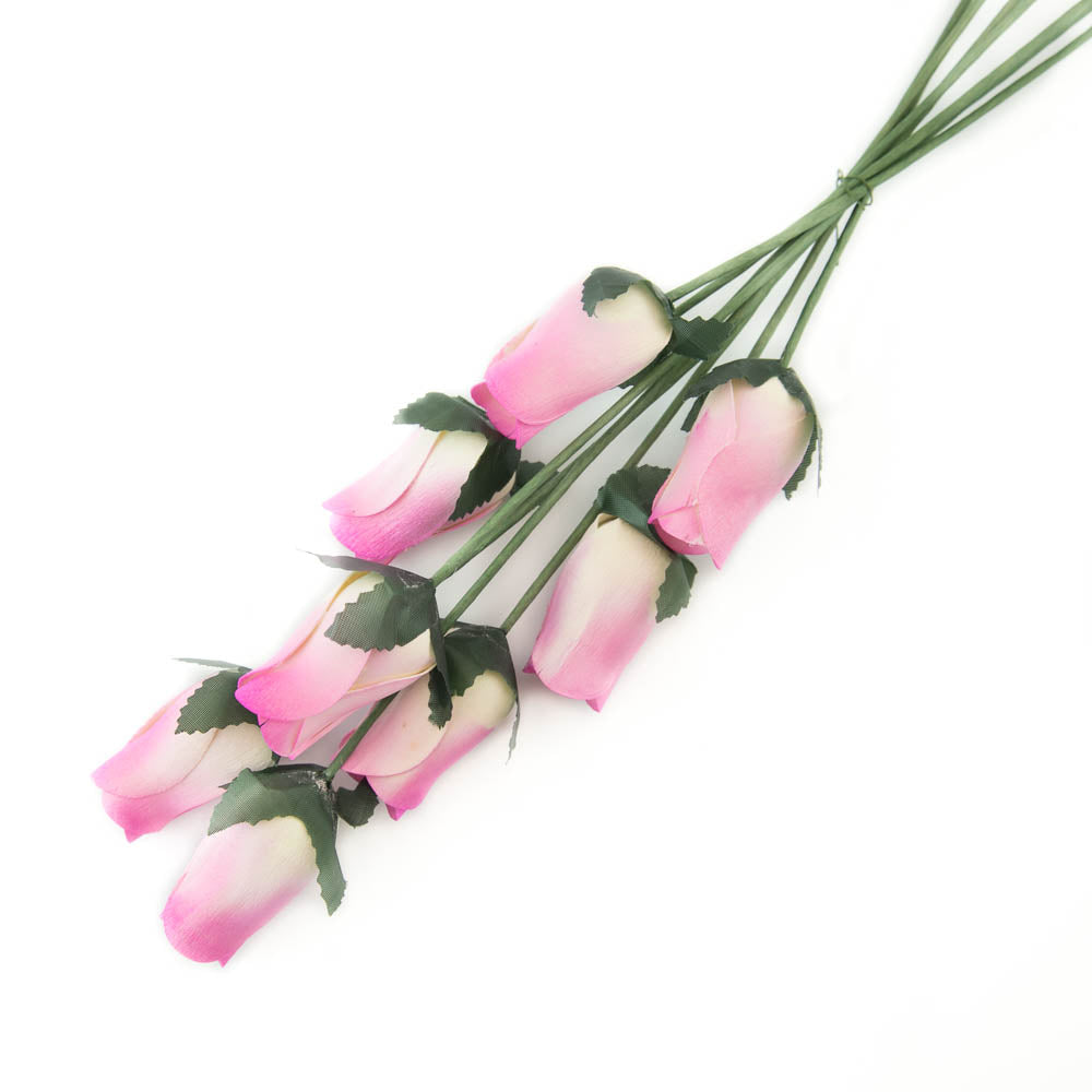 White/Violet Closed Bud Roses 8-Pack – The Original Wooden Rose