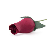 Burgundy Closed Bud Roses 8-Pack - The Original Wooden Rose