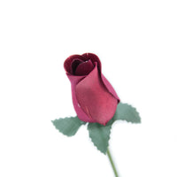 Burgundy Closed Bud Roses 8-Pack - The Original Wooden Rose