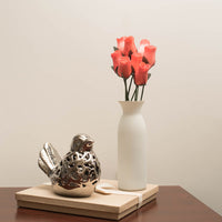 Coral Pink Closed Bud Roses 8-Pack - The Original Wooden Rose