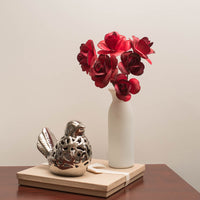 Red/Black Fully Open Roses 6-Pack - The Original Wooden Rose