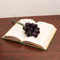 Black Closed Bud Roses 8-Pack - The Original Wooden Rose