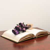 Grey Closed Bud Roses 8-Pack - The Original Wooden Rose