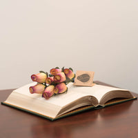 Yellow/Plum Closed Bud Roses 8-Pack - The Original Wooden Rose