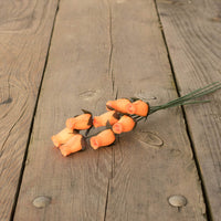 Pumpkin Closed Bud Roses 8-Pack - The Original Wooden Rose