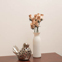 White/Gold Closed Bud Roses 8-Pack - The Original Wooden Rose