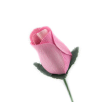 Light Pink Closed Bud Roses 8-Pack - The Original Wooden Rose