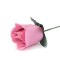 Pink Half Open Roses 6-Pack - The Original Wooden Rose