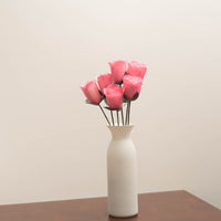 Pink Half Open Roses 6-Pack - The Original Wooden Rose