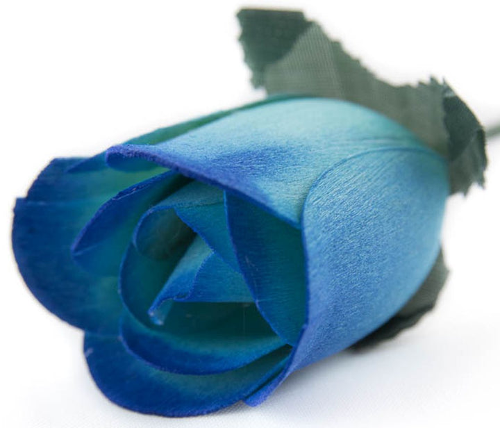 Blue Dark Blue Half open Bud wooden Rose