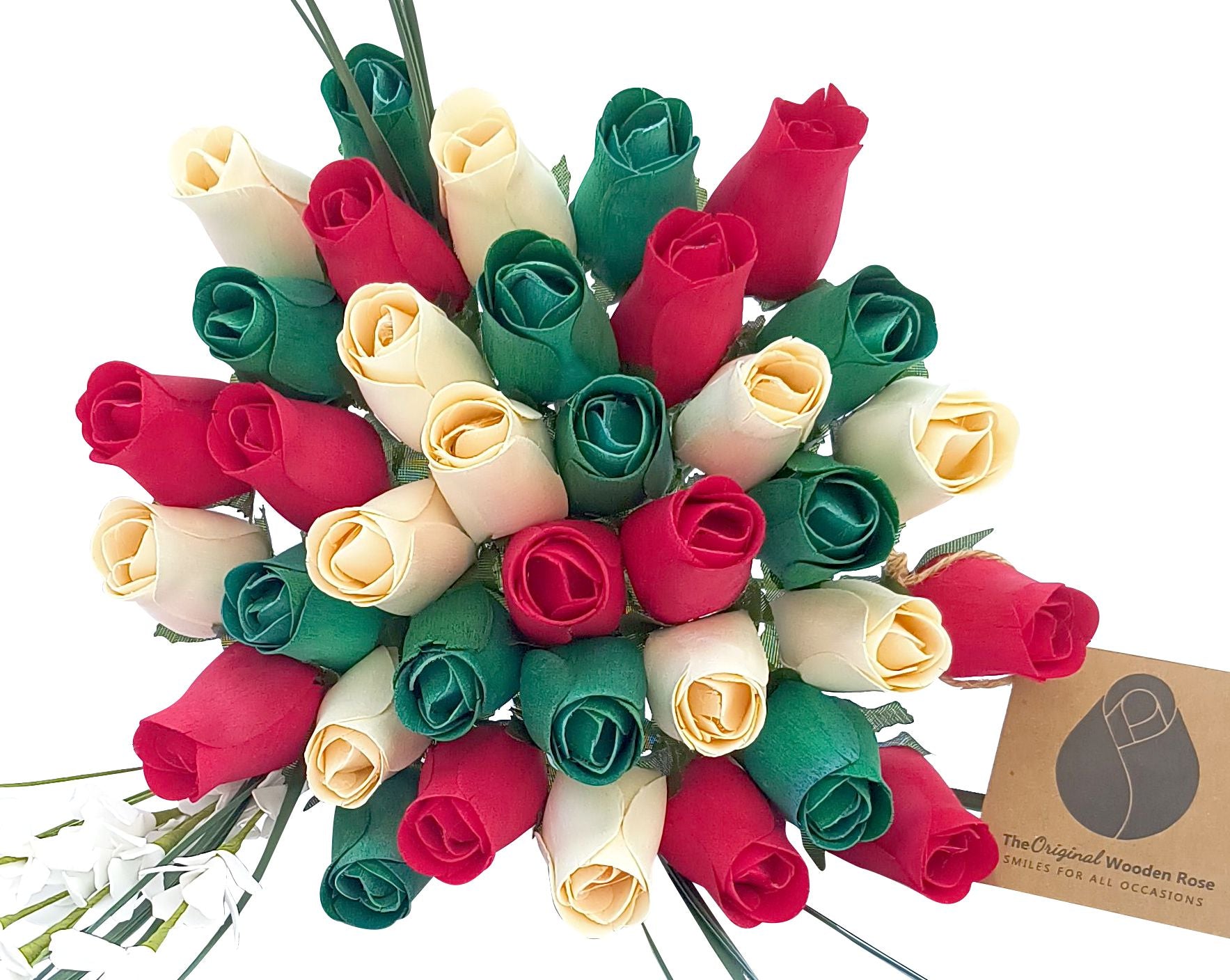 Christmas Flower Bouquet – The Original Wooden Rose
