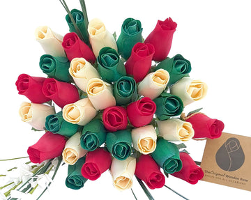 Christmas Flower Bouquet - The Original Wooden Rose
