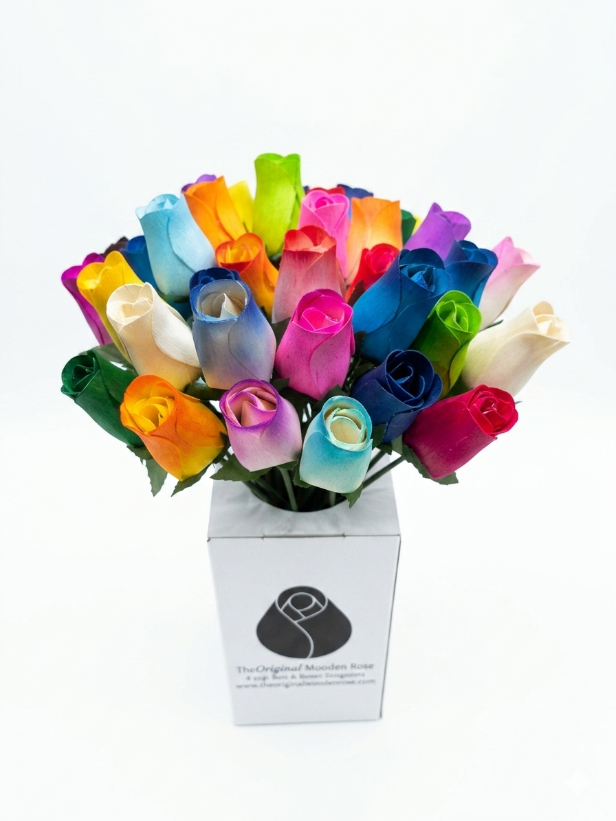 The Original Wooden Rose Countertop Display - The Original Wooden Rose