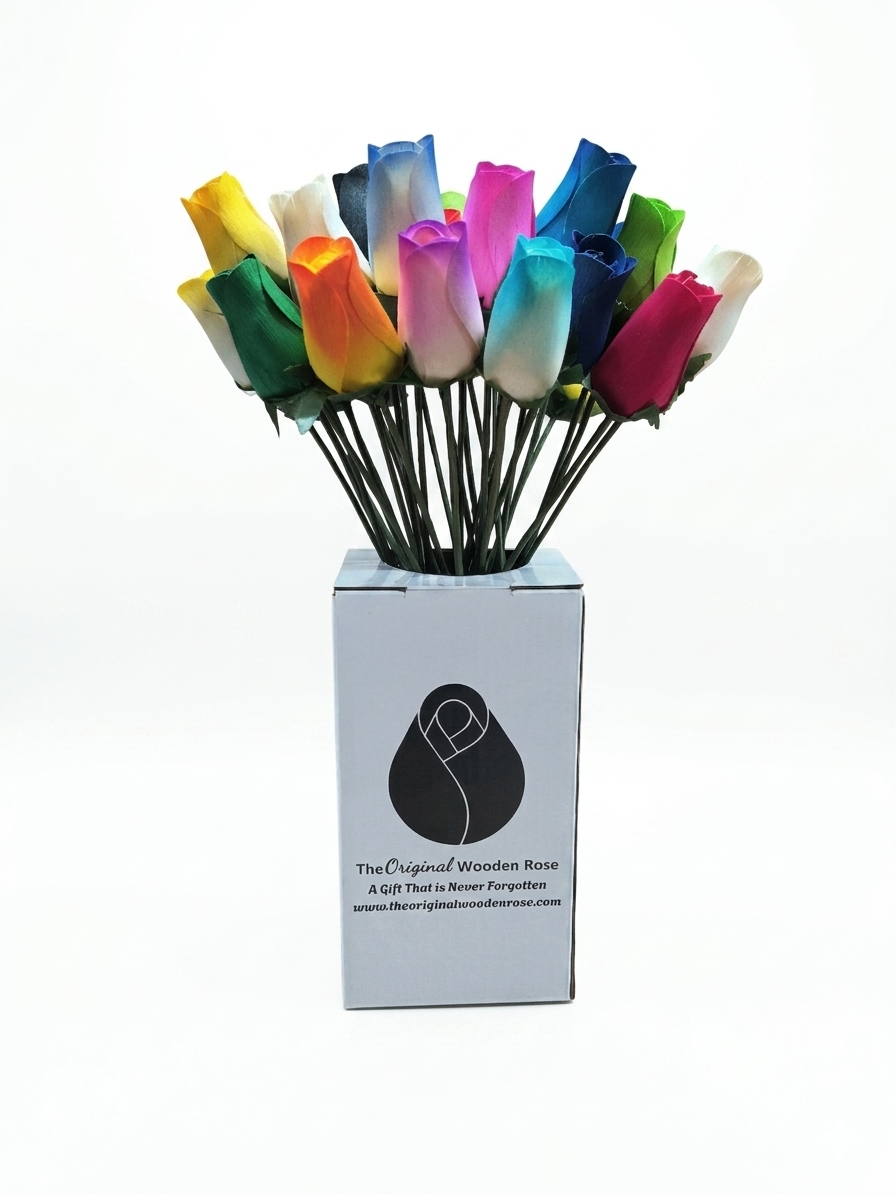 The Original Wooden Rose Countertop Display - The Original Wooden Rose