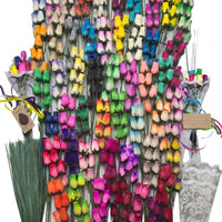 Fundraising Kit, 800 Wooden Roses, Sleeves, Grass and Tags.