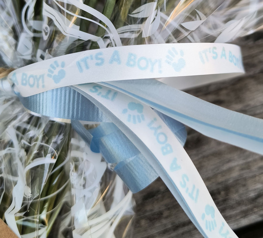 Them Boy Roses It's A Boy Light Blue and White Wooden Rose Flower Bouquet – The ...