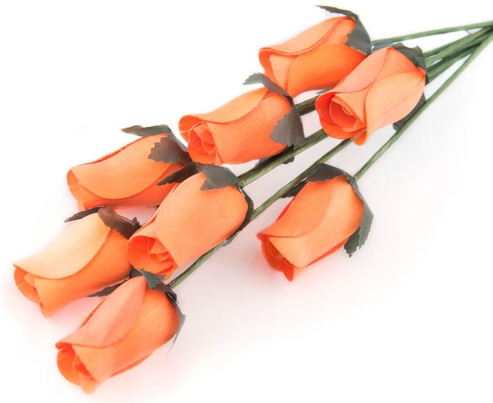 Wholesale Closed Bud Wooden Roses FULL CASE 100 Bunches, Mix and Match Colors, Price is per Bunch