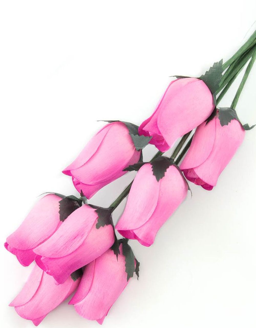 Wholesale Closed Bud Wooden Roses FULL CASE 100 Bunches, Mix and Match Colors, Price is per Bunch