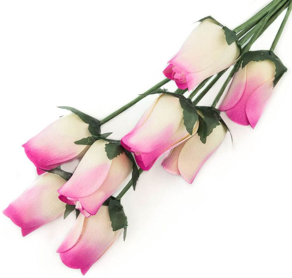 Wholesale Closed Bud Wooden Roses FULL CASE 100 Bunches, Mix and Match Colors, Price is per Bunch