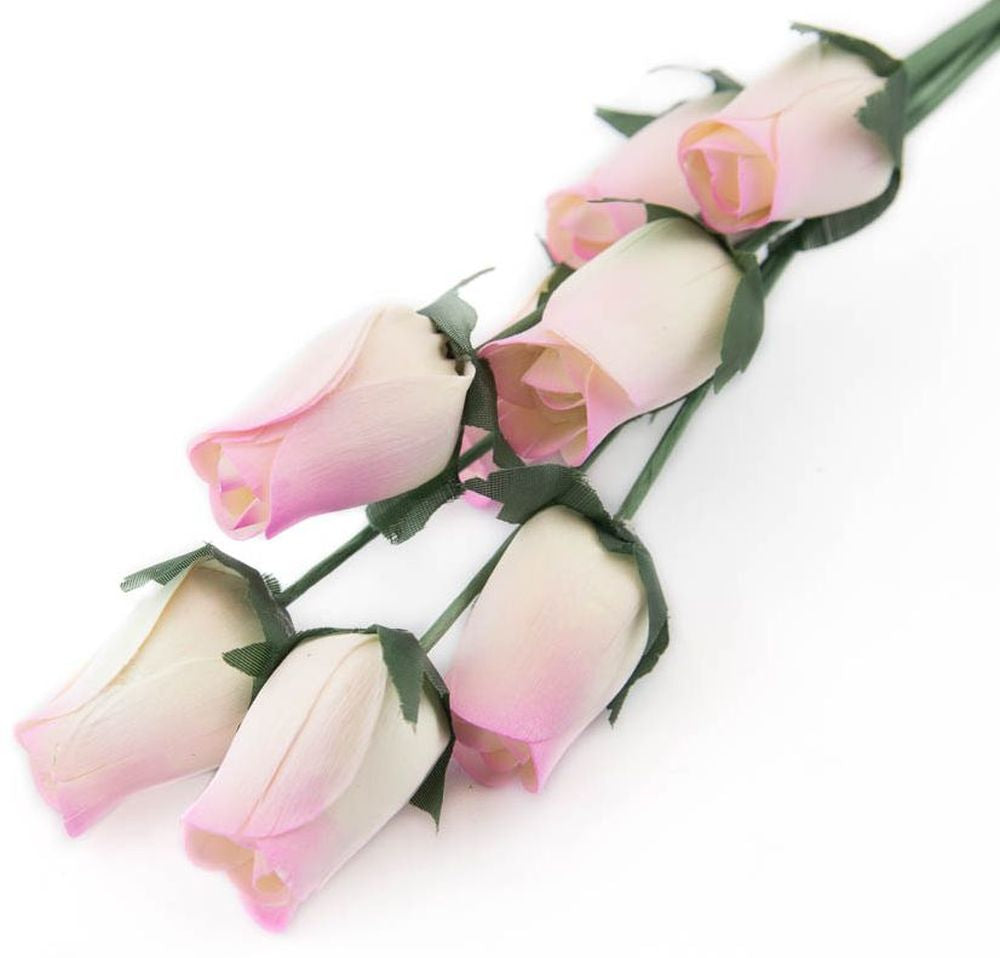Wholesale Closed Bud Wooden Roses FULL CASE 100 Bunches, Mix and Match Colors, Price is per Bunch