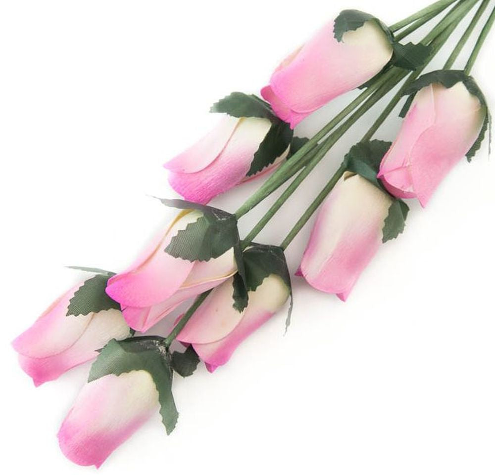 Wholesale Closed Bud Wooden Roses FULL CASE 100 Bunches, Mix and Match Colors, Price is per Bunch
