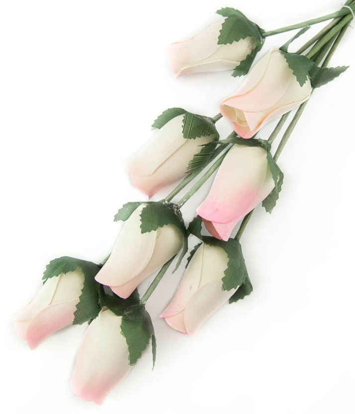 Wholesale Closed Bud Wooden Roses FULL CASE 100 Bunches, Mix and Match Colors, Price is per Bunch