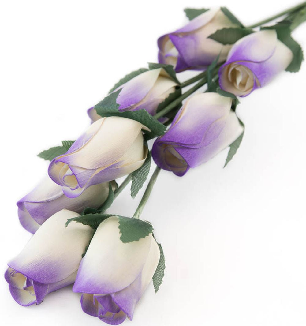 Wholesale Closed Bud Wooden Roses FULL CASE 100 Bunches, Mix and Match Colors, Price is per Bunch