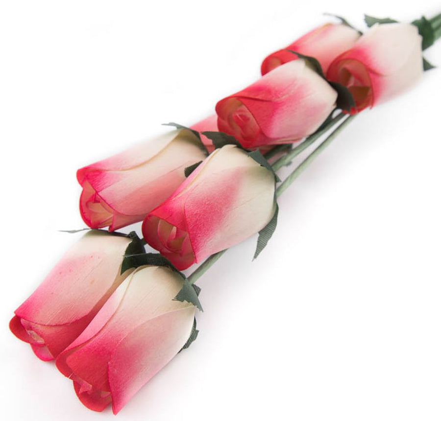 Wholesale Closed Bud Wooden Roses FULL CASE 100 Bunches, Mix and Match Colors, Price is per Bunch