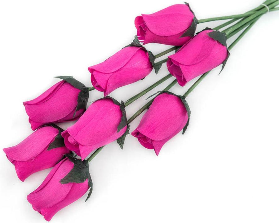 Wholesale Closed Bud Wooden Roses FULL CASE 100 Bunches, Mix and Match Colors, Price is per Bunch