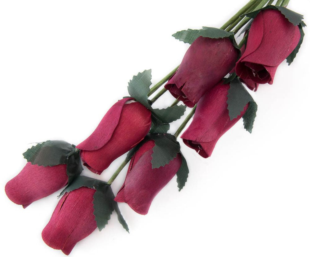 Wholesale Closed Bud Wooden Roses FULL CASE 100 Bunches, Mix and Match Colors, Price is per Bunch