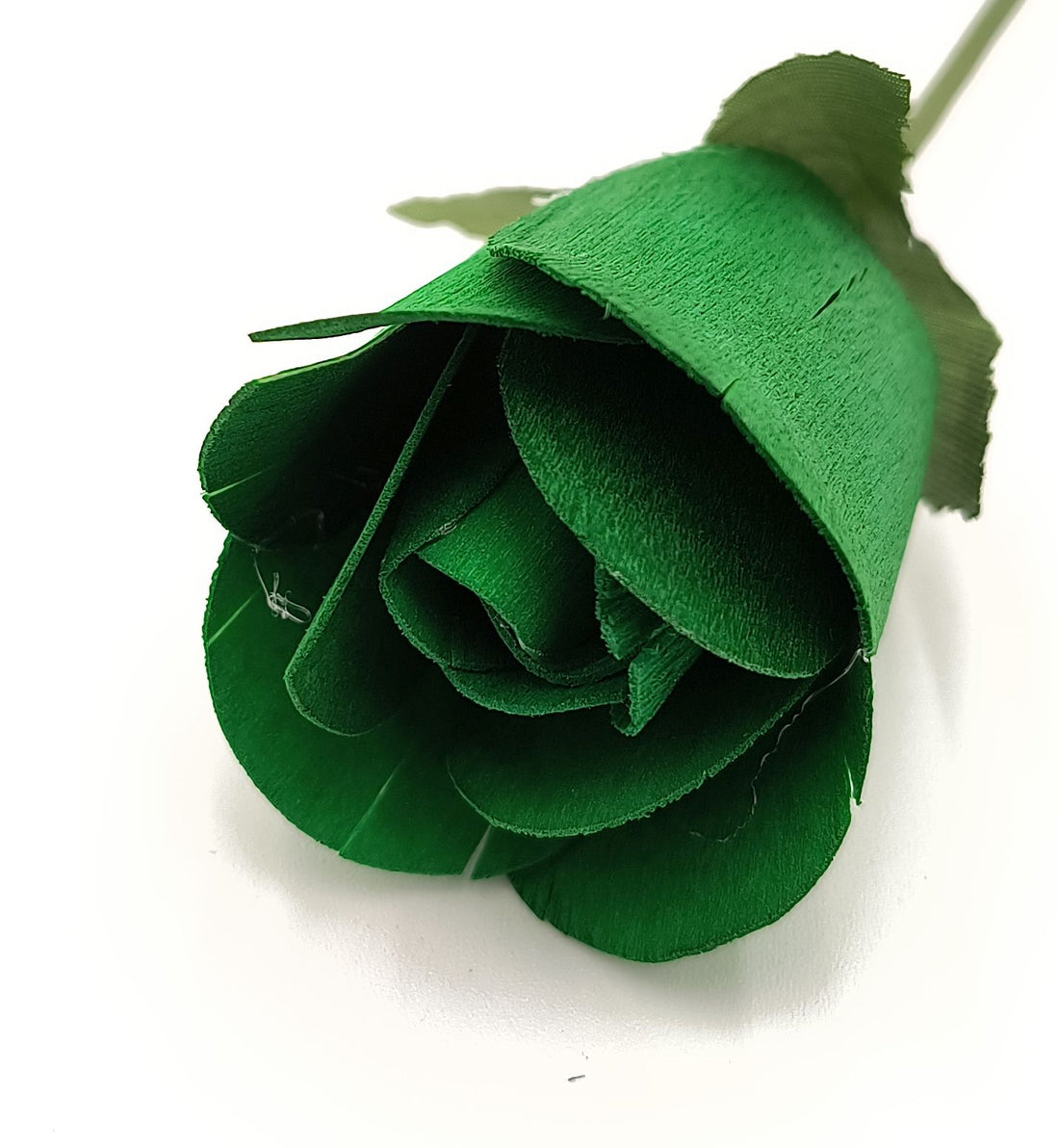 Dark Green Half Open Roses 6-Pack