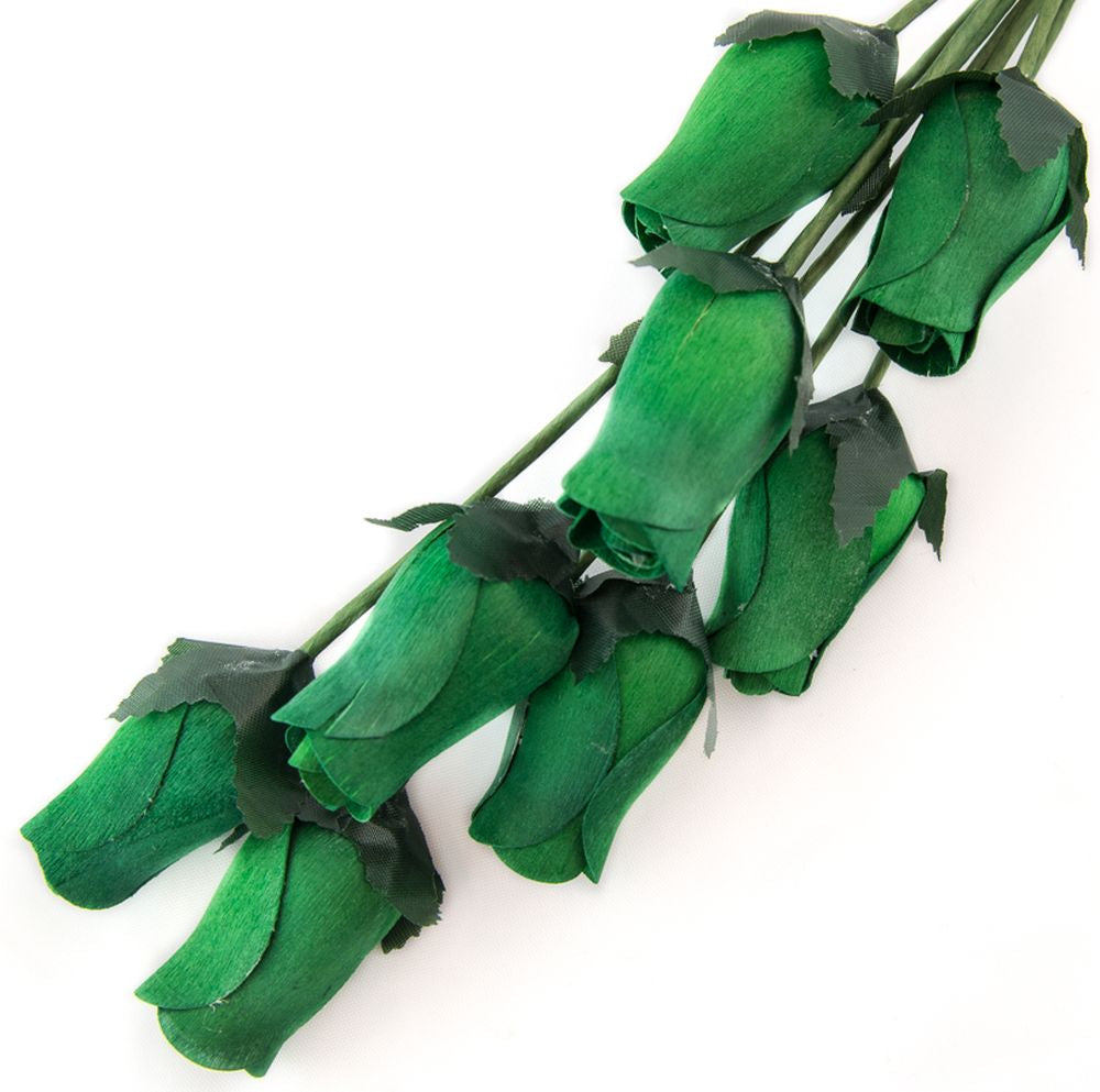 Wholesale Closed Bud Wooden Roses FULL CASE 100 Bunches, Mix and Match Colors, Price is per Bunch