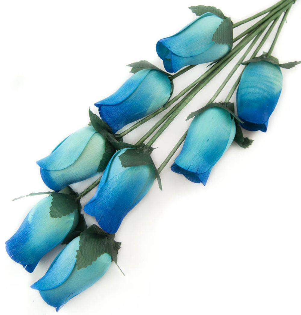 Wholesale Closed Bud Wooden Roses FULL CASE 100 Bunches, Mix and Match Colors, Price is per Bunch