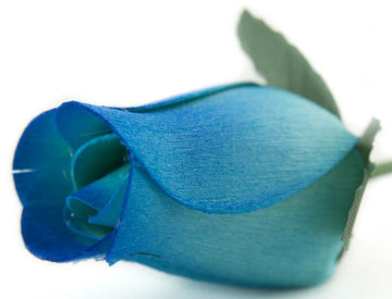 Bundle of 24 Blue with Dark Blue Tip Roses. - The Original Wooden Rose