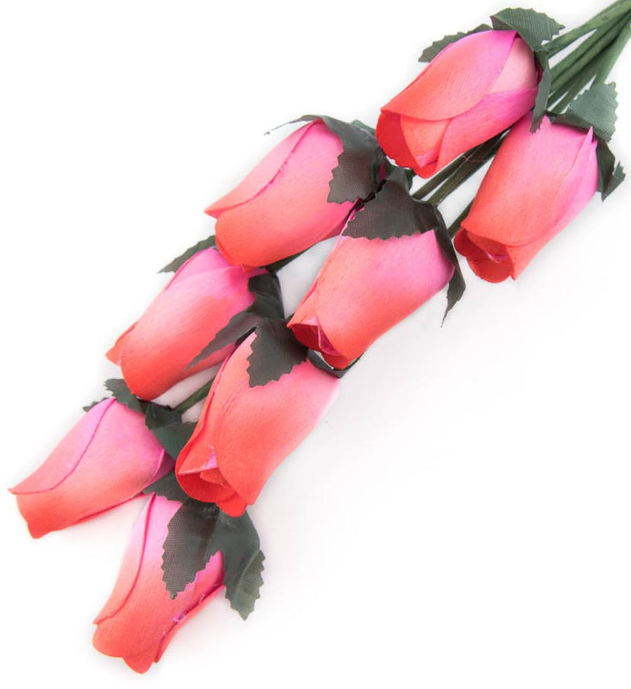 Wholesale Closed Bud Wooden Roses FULL CASE 100 Bunches, Mix and Match Colors, Price is per Bunch